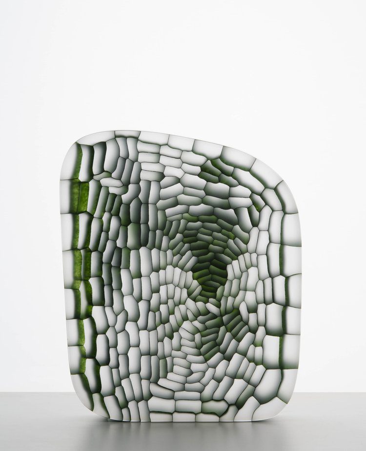 Trine Drivsholm, Botanical Structure Green II. Courtesy of Flow Gallery